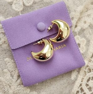 Melinda Maria Gold Teardrop Hoops [NWT!]